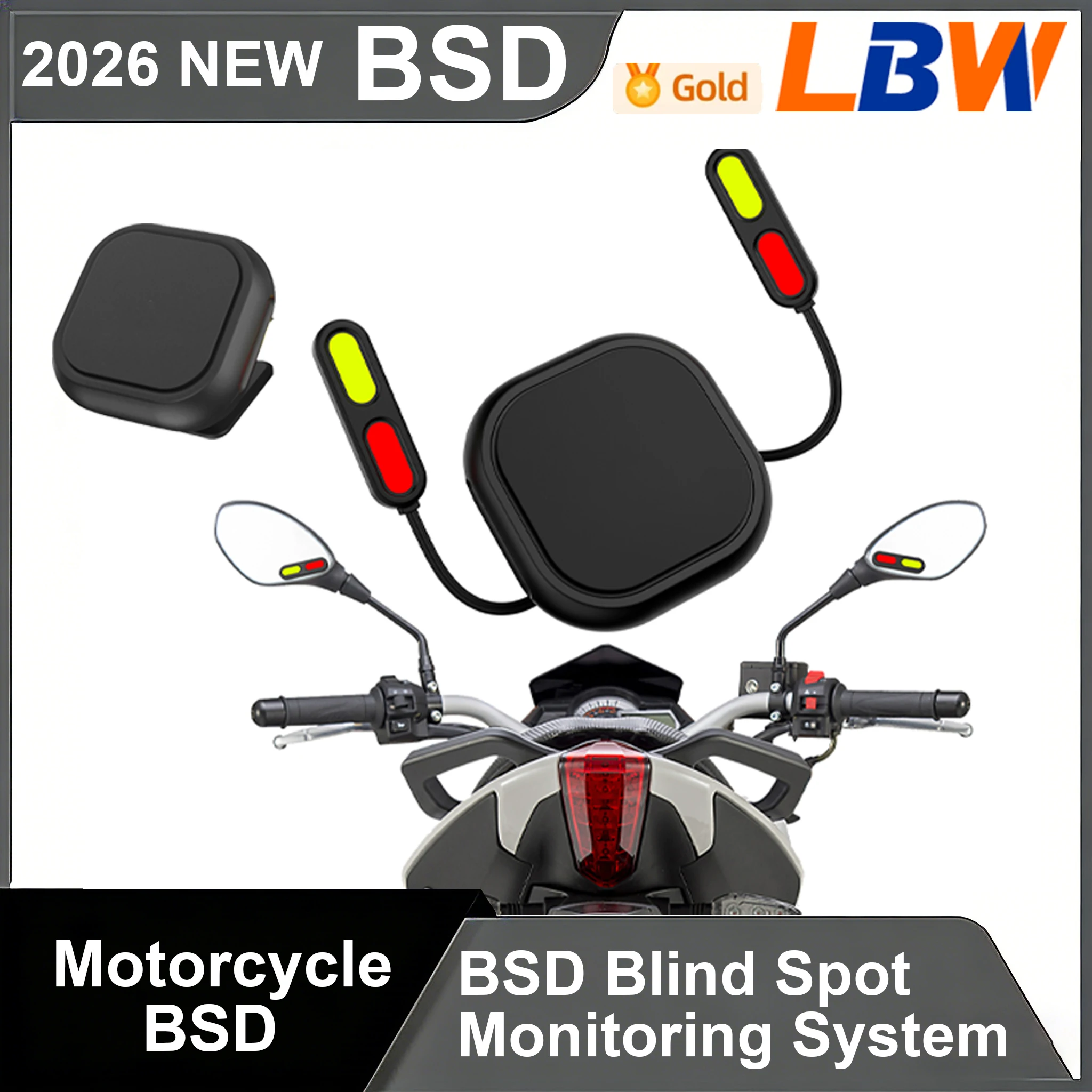 

Motorcycle BSD01 Safety System 24GHz Radar Blind Spot Detection IP67 LED Alert