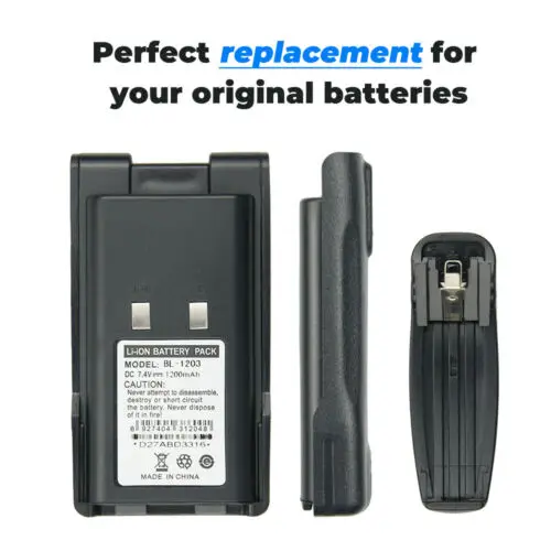 NEW 7.4V 1200mAh Li-Ion Battery Pack BL-1203 for Radio Walkie Talkie HYT TC-600 TC-600U TC-600V