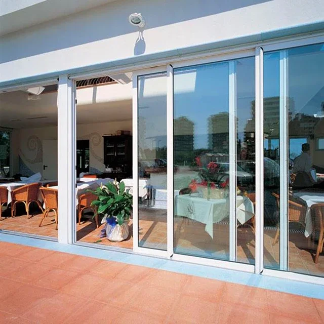 AS 2047 TOMA Aluminium Sliding Louver Sliding Door Aluminium Frame Door With Glass Double Tempered Insulated