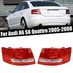 4F5945096M 4F5945095M For Audi A6 S6 Quattro 2005 2006 2007 2008 Rear Tail Light Signal Lamp Taillight Without Bulbs Auto Parts