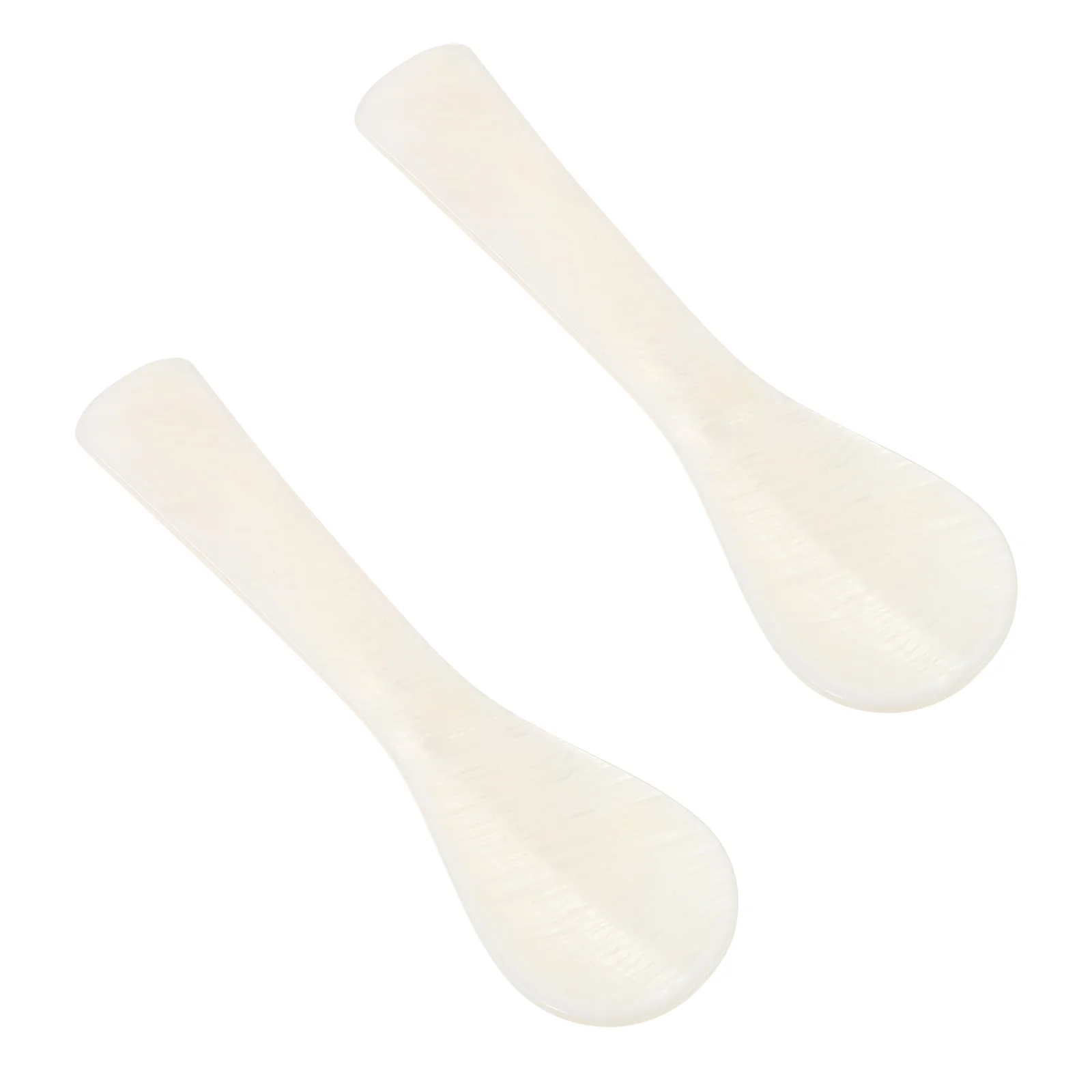 2 Pcs Holder Spoon Coffee Scoop Mask Spoons Countertop Beige Shell Design Scoops