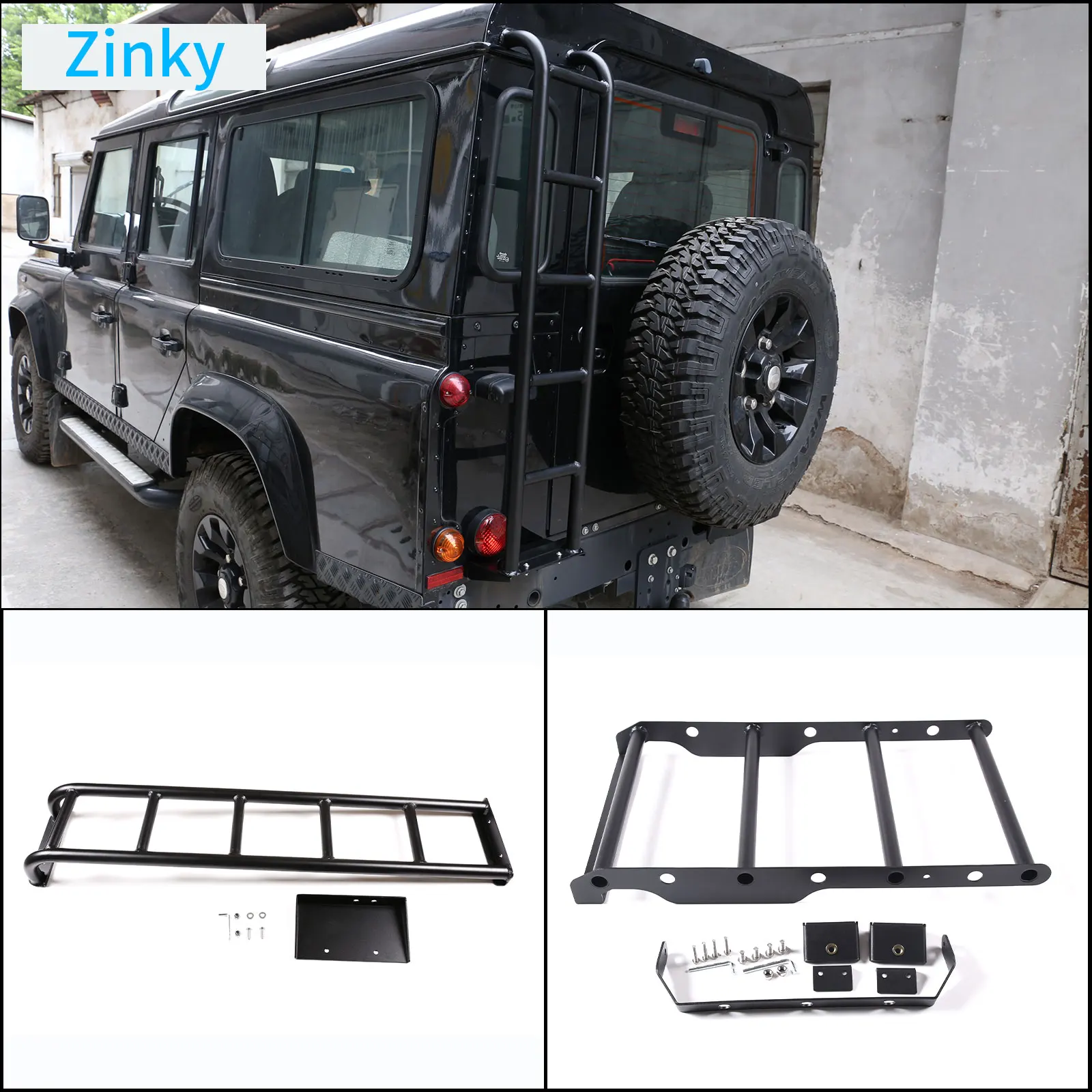 

Car Rear Door Tailgate Ladder Climbing Kit for Land Rover Defender 90 110 130 2004-2019 Exterior Modification Accessories