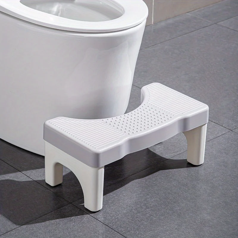 1 piece heavy-duty 7-inch portable adult toilet stool - available in 3 colors (white/blue/gray), non-slip elevated seat image 4
