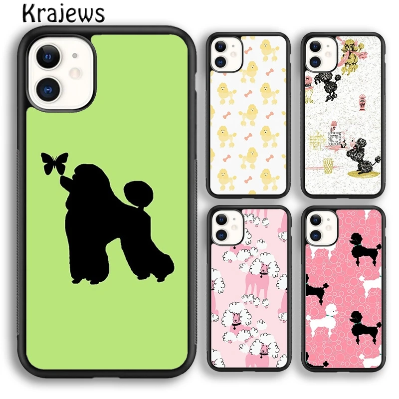 Poodles cartoon Girly Cute Phone Case Cover For iPhone 16 15 14 plus XS XR 11 12 mini 13 pro max coque Shell Fundas