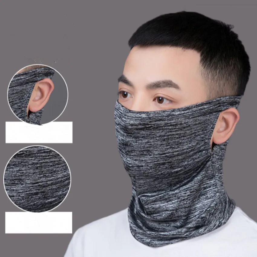 Outdoor Sports Summer Unisex Cycling Mask Breathable Quick Drying Ice Silk Face Neck Guard Sun Protection Headscarf Hiking