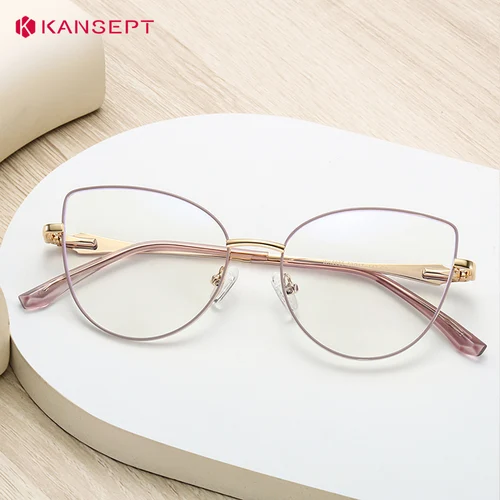 Imagen 2 del producto Gafas KANSEPT para mujer, lentes ópticas con receta, gafas para mujer, Lunette Pour Femme, gafas originales, montura de gafas para mujer