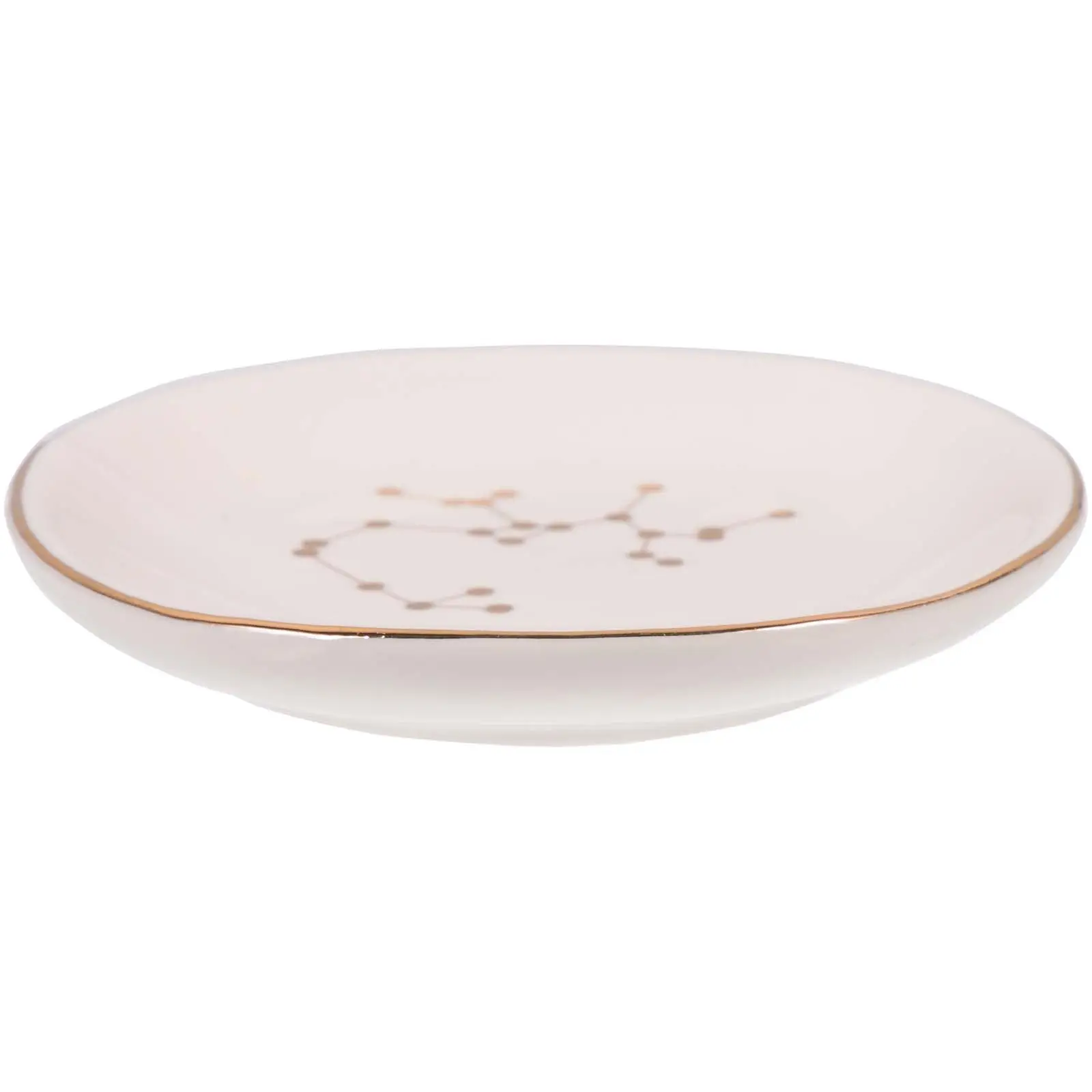 Plato Decorativo de Cerámica con Signo Zodiacal Sagitario, Bandeja para Anillos, Portaobjetos, para Baño, Cocina, Mesita de Noche, Puerta