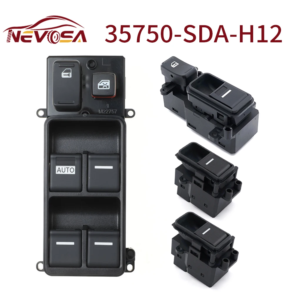 

NEVOSA 35750-SDA-H12 Auto Electric Power Window Switch For Honda Accord 2003-2007 35760-SDA-A21 35770-SDA-A21 35750SDAH12