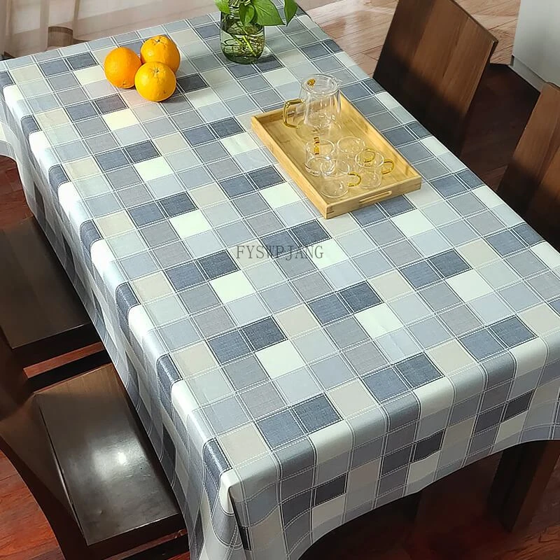 PVC Waterproof Tablecloth Oil-Proof Home Desktop Art Tablecloth Coffee Table Cloth Tablecloth Dining Table Protection Mat