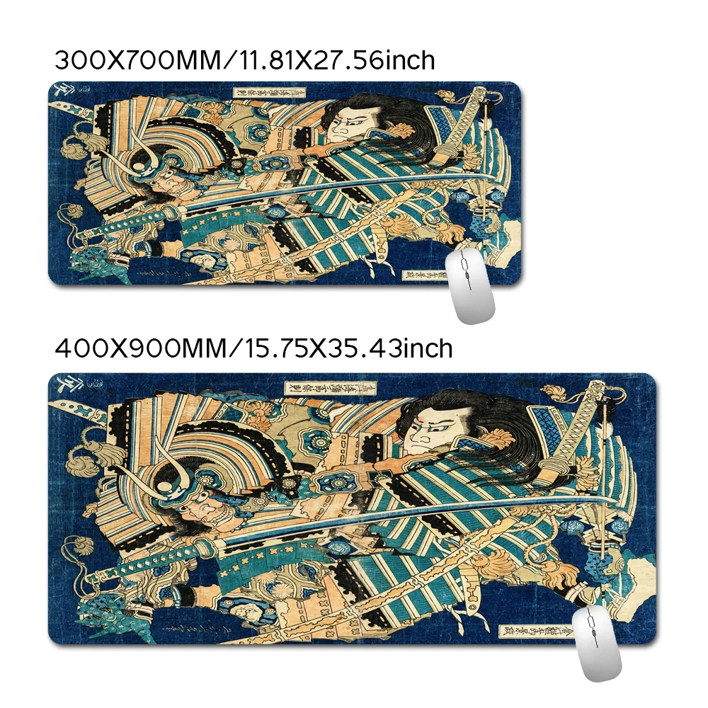 

Japanese Samurai Mouse Pad Gamer DeskMat Large M L XL XXL Computer Gaming Peripheral Accessorie Motorcycle MousePad Mat for Csgo
