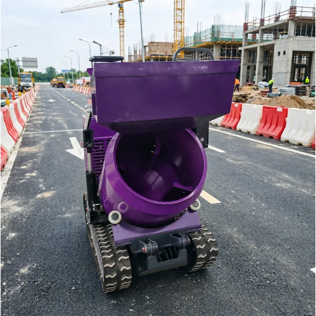 New Rural Construction Crawler Self-feeding Cement Mixer Fuel-efficient Diesel Engine Self Loading Bucket Farmhouse Machinery