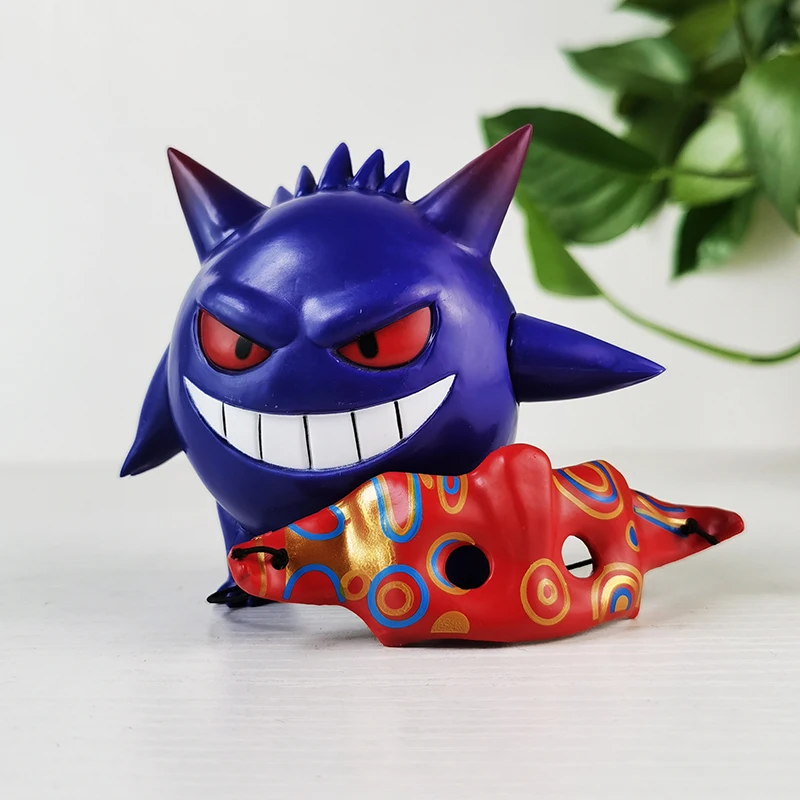 Pokemon Gk Gengar Q-Version Anime Figure Wearing Mask, Cos Daniel Wu, Creative Ives Butter Model, Creative Butter Toy Gifts, 9cm