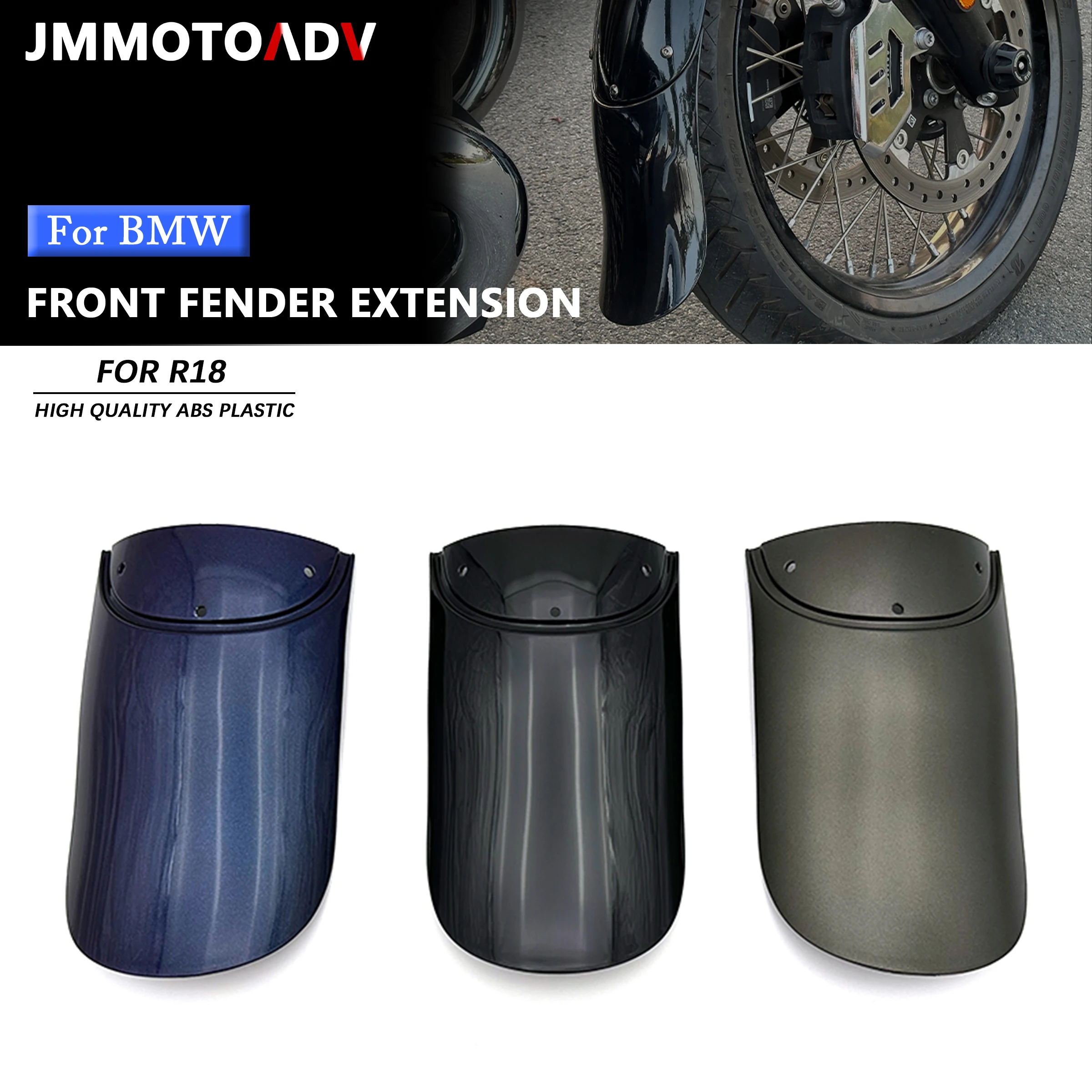 オートバイフロントフェンダーエクステンションマッドガードスプラッシュガードエクステンダー延長bmw-r18-100年記念r-18クラシック2020-2023-2024に適合