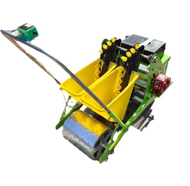 2 Rows  Electric Hand Push Garlic Planter  Engine Agricultural Self-Propelled Household  Agricultural Machinery