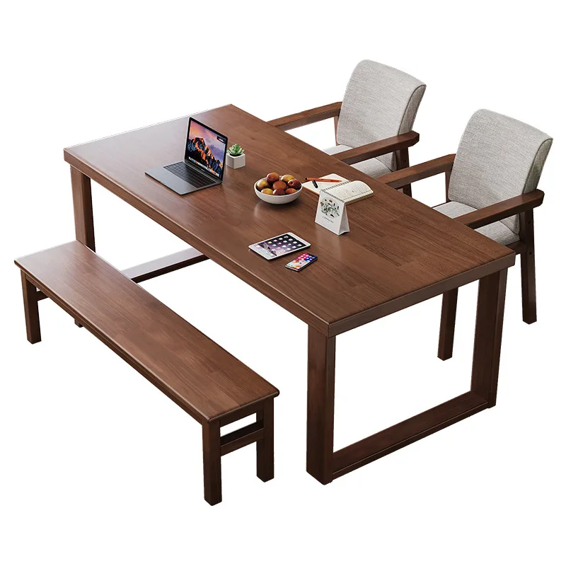 

Living room long desk, solid wood long board table, home office