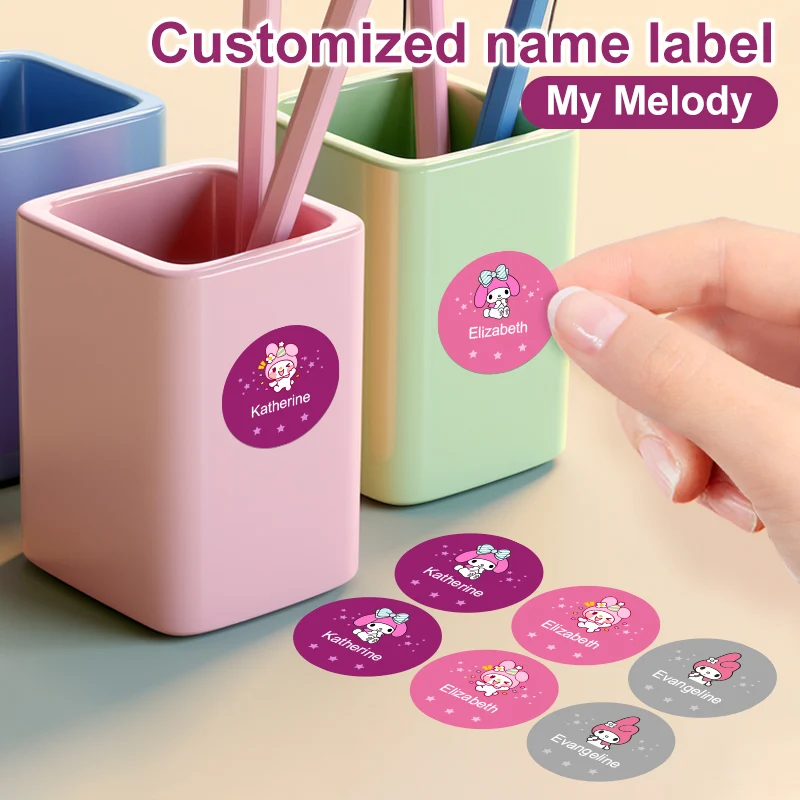 

Изготовленные на заказ водонепроницаемые наклейки с именем My Melody — стильные, модные наклейки для организации бутылок с водой, багажа и домашнего использования