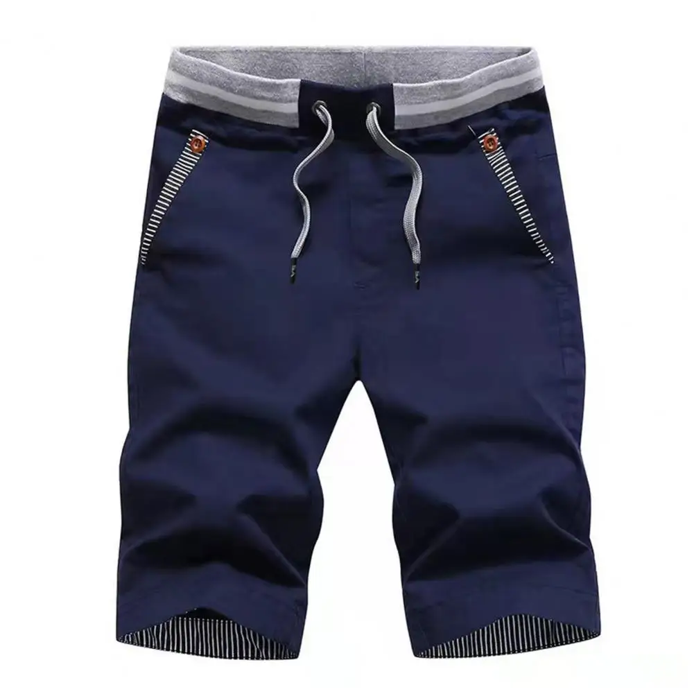 Verão casual estilo de moda boardshort bermuda calças masculinas com cordão elástico na cintura shorts praia calções masculinos calças