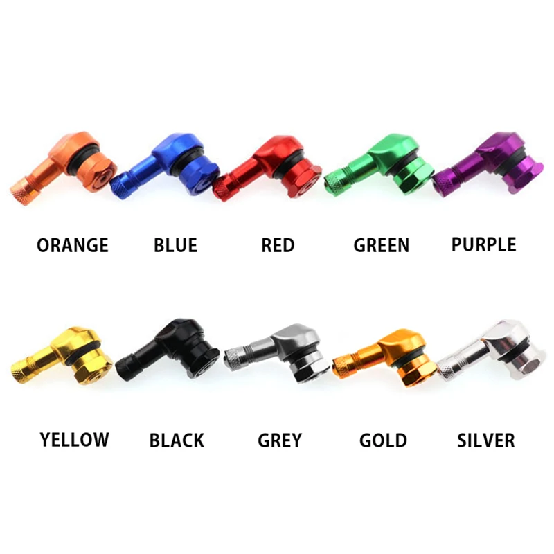 1Pcs Motorcycle Rim Tire Wheels Spare Parts Valve Elbow 90 Degree Angle Motorbike Wheel Tire Tubeless Valve Stems Rim Wheel Part