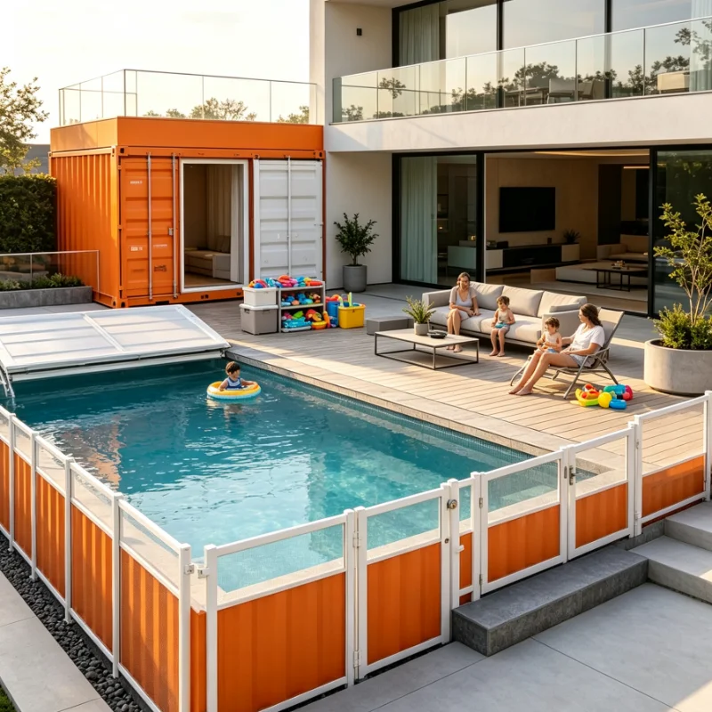Fitness Swimming Pool with Built-in Sterilization and Low Chlorine Design Suitable for Home Swimming Training Outdoor Relaxation