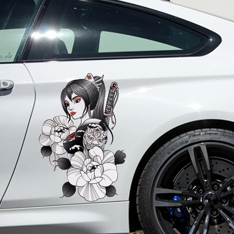 geisha japan Car decal side graphic vinyl decal modified racing car print decoration ita car car decal sticker