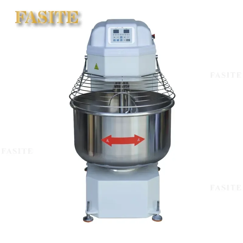 For Commercial Bakery Two Speed Double Action Spiral Dough Mixer Stainless Steel Large Capacity Automatic Kneader Baking