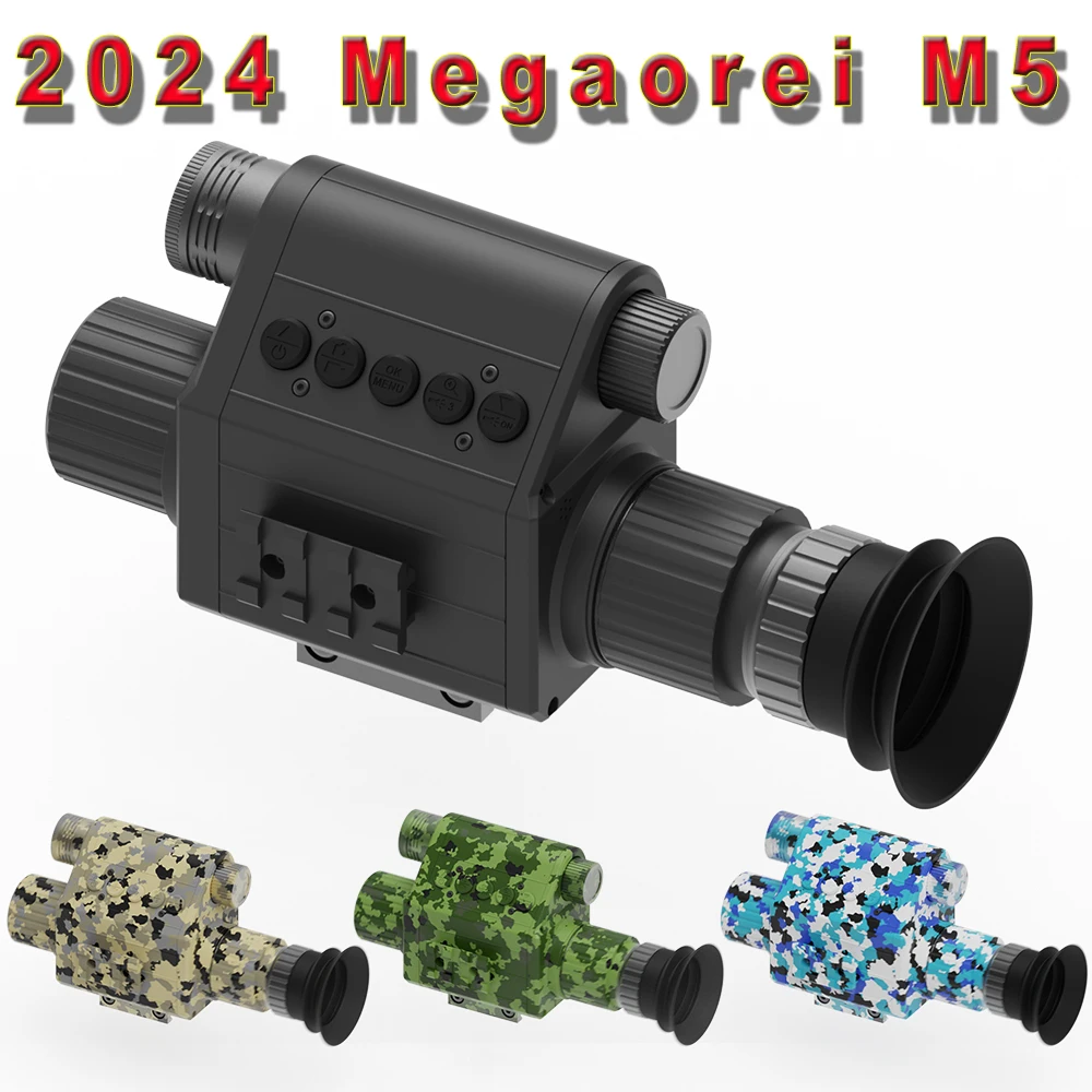 New 2025  Megaorei M5 Day Night Wildlife Tactical HD1080P Hunting Camera Night Vision Scope with Laser 850nm  940nm IR Monocular