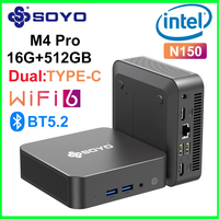 SOYO M4 PRO Mini PC Intel N150 Mini PC Computer PC Win11 Pro MiniPC DDR4 16GB RAM 512GB ROM WiFi6 BT5.2 Desktop