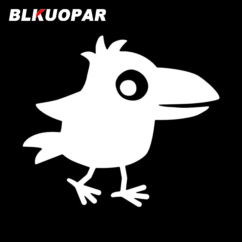 BLKUOPAR Raven Car Sticker Personality Scratch-Proof Fashionable Decals Die Cut Sunscreen Waterproof Funny Car Door Protector