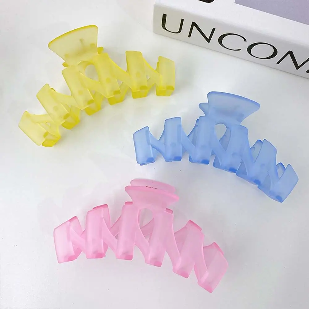 

Geometric Hair Claw Girls Jelly French Plastic Hair Clip Korean Style Grab Clip Transparent Hair Claw Female Hair Accessories