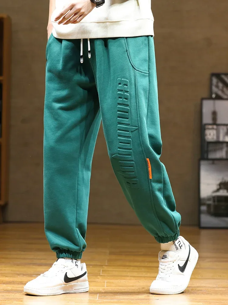 New Men\'s Sweatpants Jogging Pants Fashion Letters Hip Hop Street Pants Men\'s Casual Cotton Slacks 8XL  Joggers Men  Tracksuits