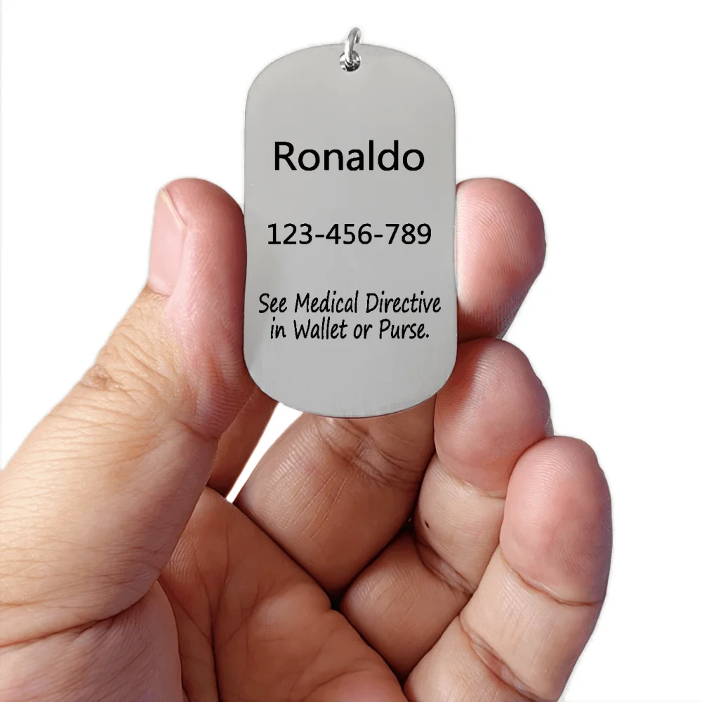 여성을위한 개인화 된 의료 경고 키 체인 남성 스테인레스 스틸 의료 ID 유형 2 당뇨병 맞춤 이름 열쇠 고리 환자 선물