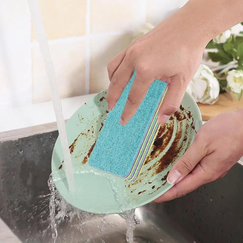 Multilayer Sponge 12 Layers Non-Scratch Tearable Rags Reusable Quick-Dry Absorbent Counter Wipes For Kitchen Mirrors