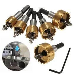 12-80mm HSS Hole Saw Drill Bit Set Stainless Steel Hole Opener High Speed Steel Drill Bits Hole Saw Cutter Metalworking Tools