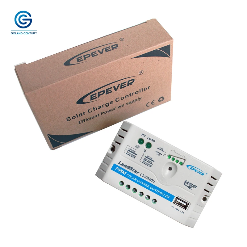 LS0512EU 5A EPEVER PWM Solar Controller 12V battery charging work small system for home panels with USB output