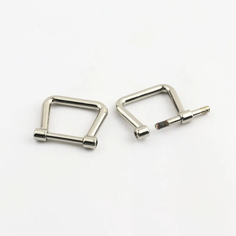 2pcs 15mm Metal Detachable Open Screw D Ring Buckle Fashion Buckle for Leather Craft Bag Strap Belt Handle Shoulder Webbing