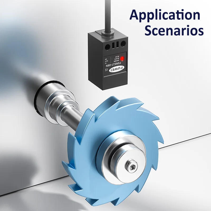 FSNS17Square Shape Inductive Proximity Switch Series Limit Three Wire DC 24V Metal Induction Waterproof Oil Resistant Sensor