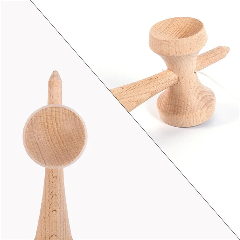 Pelota de madera japonesa para niños y adultos, pelota de habilidad para deportes al aire libre, ejercicio, coordinación mano-ojo, Kendama