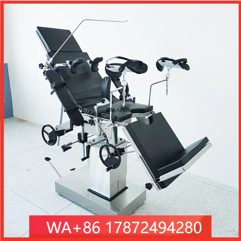 MN-OR006 Hand Crank Hydraulic Obstetric Examination Multifunction Gyne Surgery & Childbirth Bed for Clinic