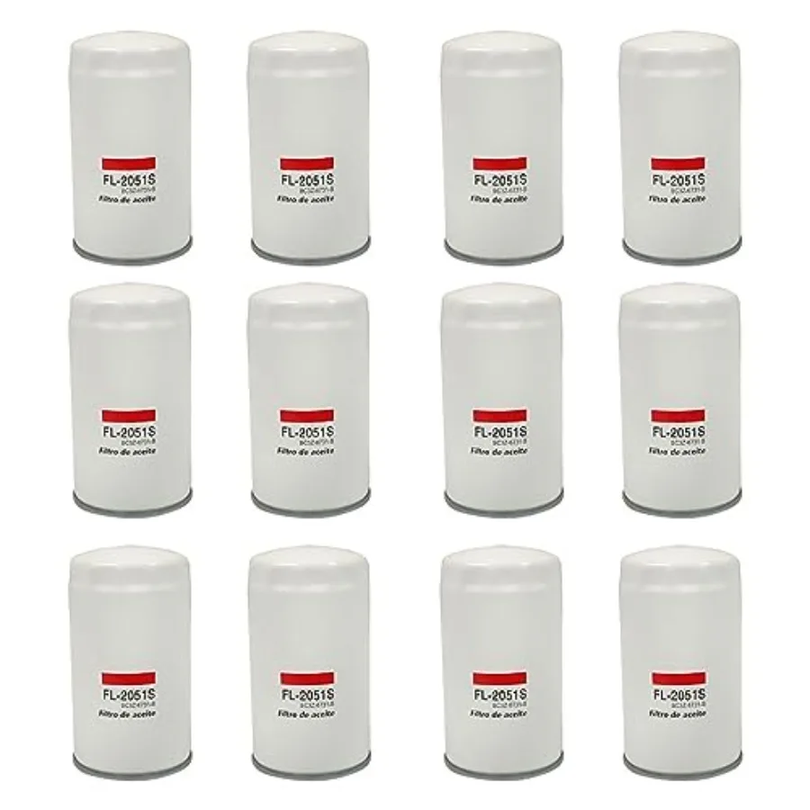 

12 PCS Diesel Engine Oil Filters FL2051S FL2124S Replacement for Heavy Duty Trucks F250 F350 F450 F550 F650 F750 6.7L BC3Z6731