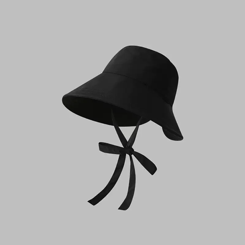 الكورية القوس قبعة بحافة الصيف مقاوم للماء التجفيف السريع حوض قبعة كبيرة حافة قبعة الشمس الإناث الأشعة فوق البنفسجية حماية القبعات للنساء قبعة الشمس