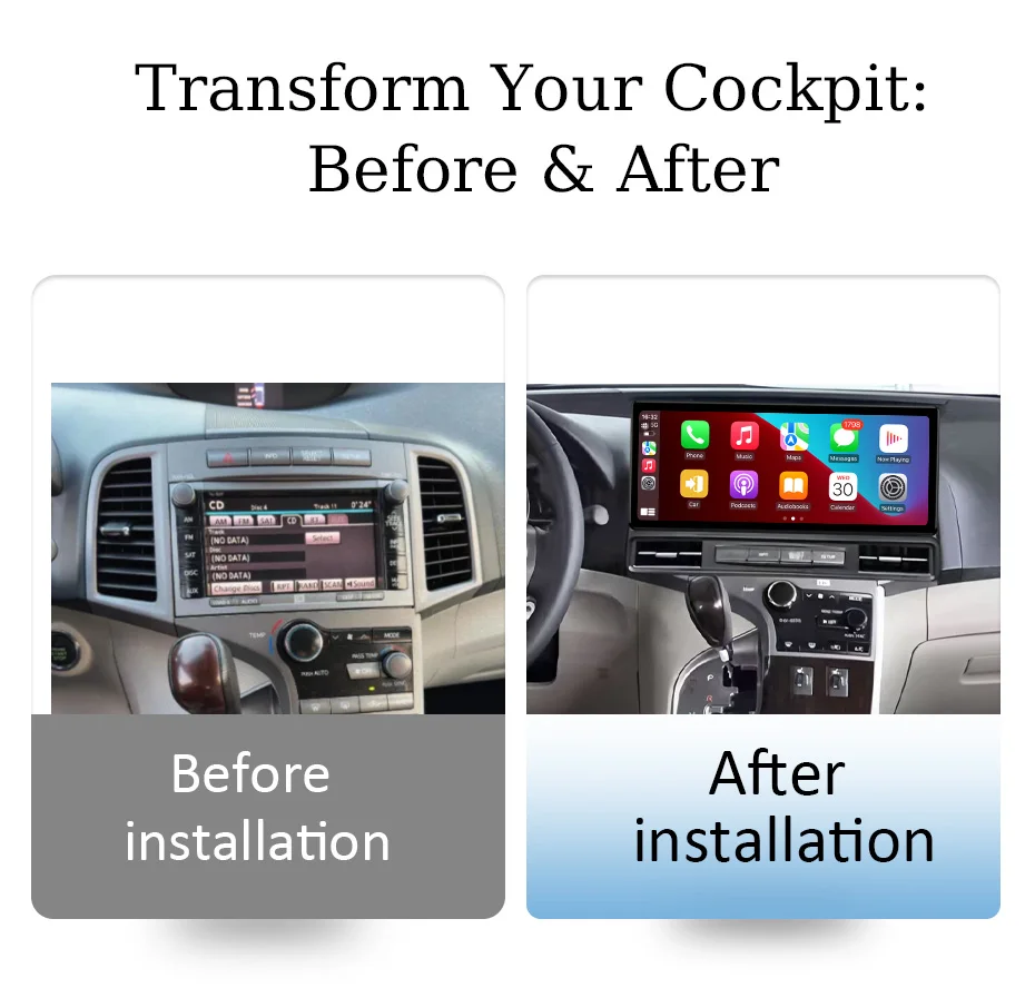 12.3 inch for Toyota Venza 2008-2012 Car Radio GPS Navi CarPlay Android  Auto 4G WiFi BT DSP Android 16  QLED IPS Touch Screen