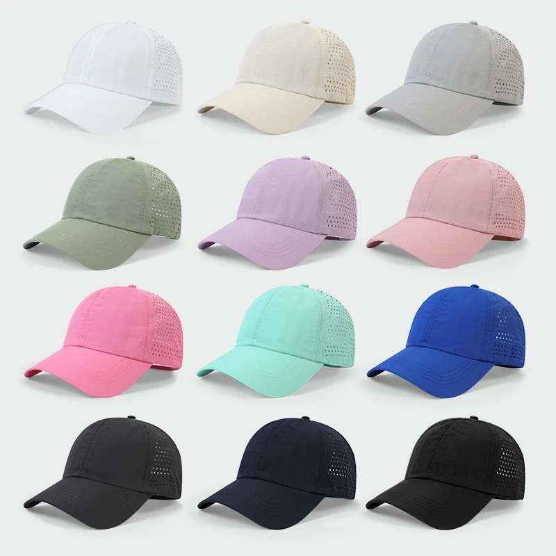 Lightweight UV Protection Baseball Cap Women Summer Breathable Quick-drying Mesh Hats Woman Comfy Ponytail Opening Unisex Hat