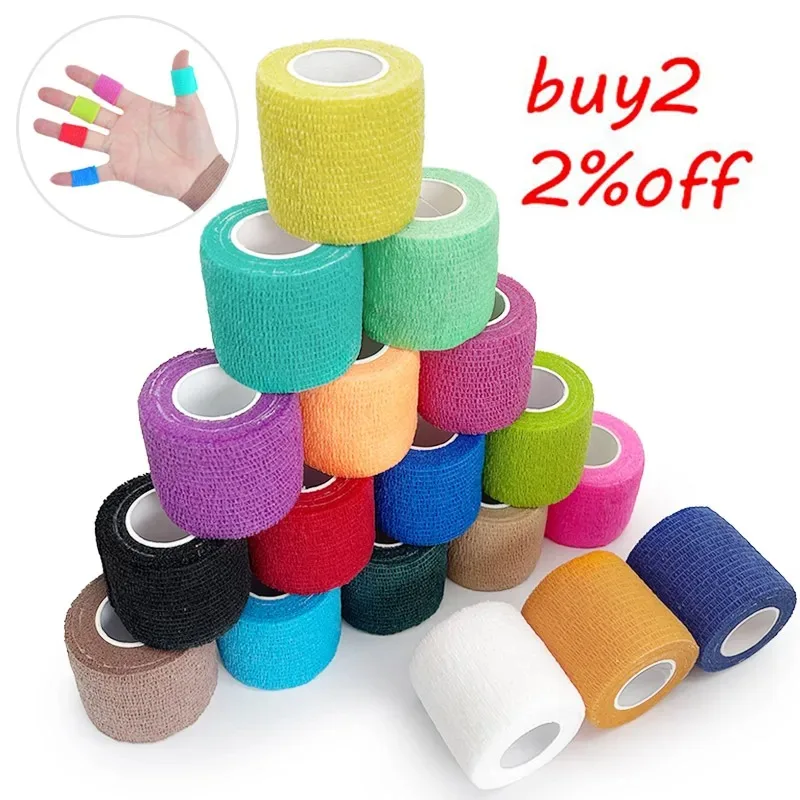 18 Colors Colorful Athletic Wrap Tape Self Adhesive Elastic Bandage Elastoplast Sports Protector Knee Finger Ankle Palm Shoulder