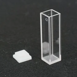 3.5ml 10mm Path JGS1 Quartz Cuvette Cell With Lid 4-faces Polish For Fluorescence Spectrometer