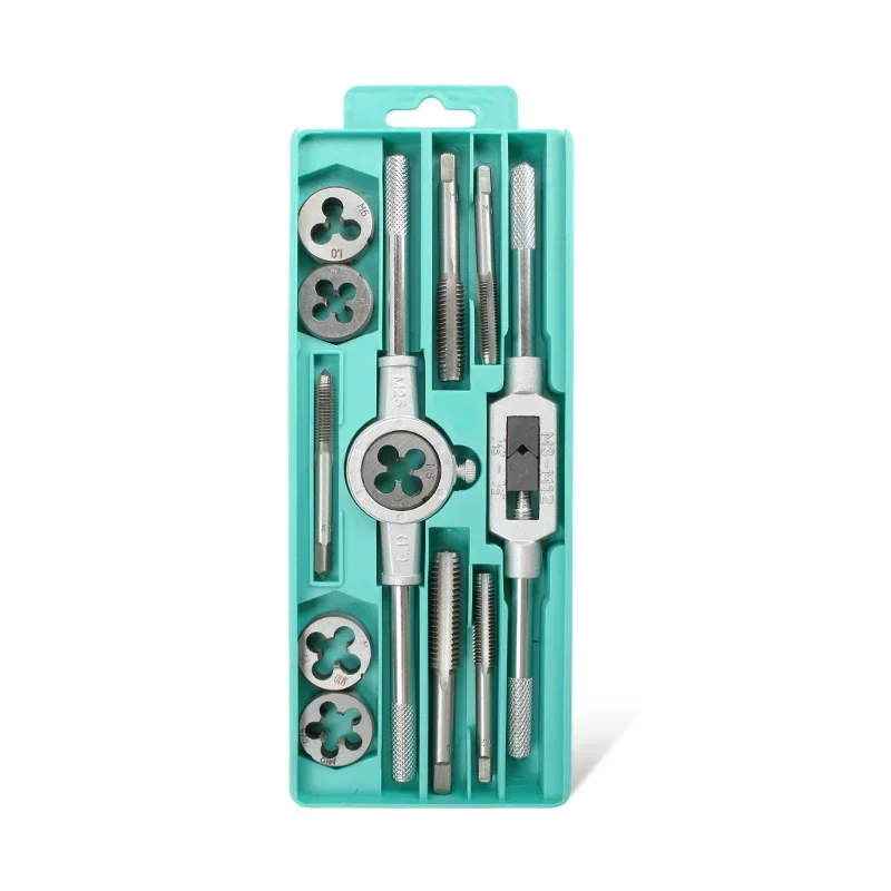 20 PCS/set HSS Tap and Die 12 Pcs/ Set Metric Wrench Thread Tools Threading Tool with Blue Case for Professional Metalworking