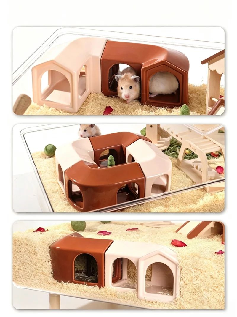 2026 Creative hamster house for rats small pet items ceramic cage for hedgehog hamster cage for a rabbit pet products chinchilla
