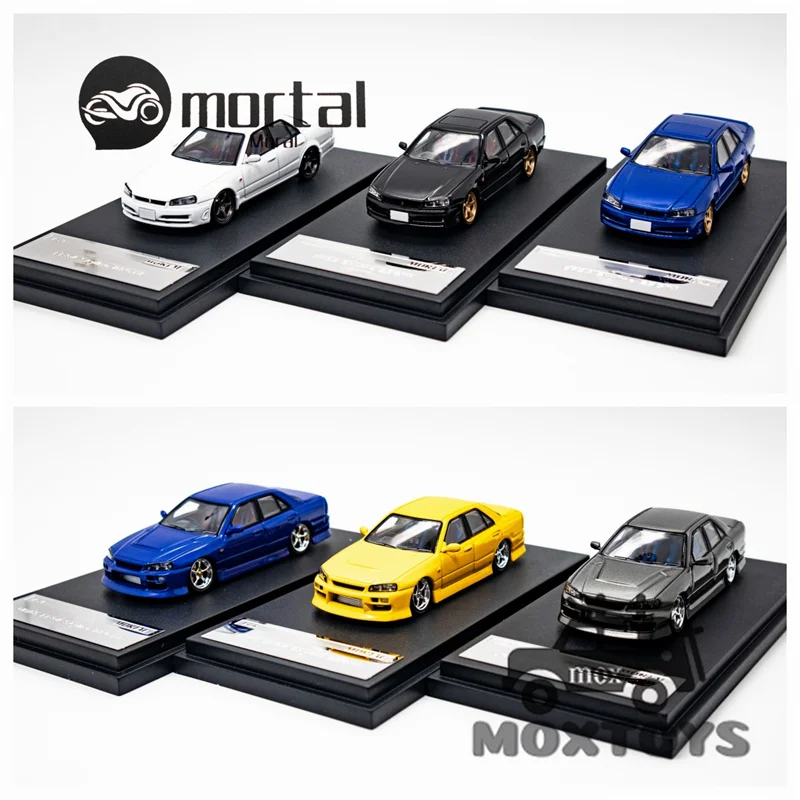 Mortal x OM 1:64 Skyline ER34 limited699 Diecast Model Car