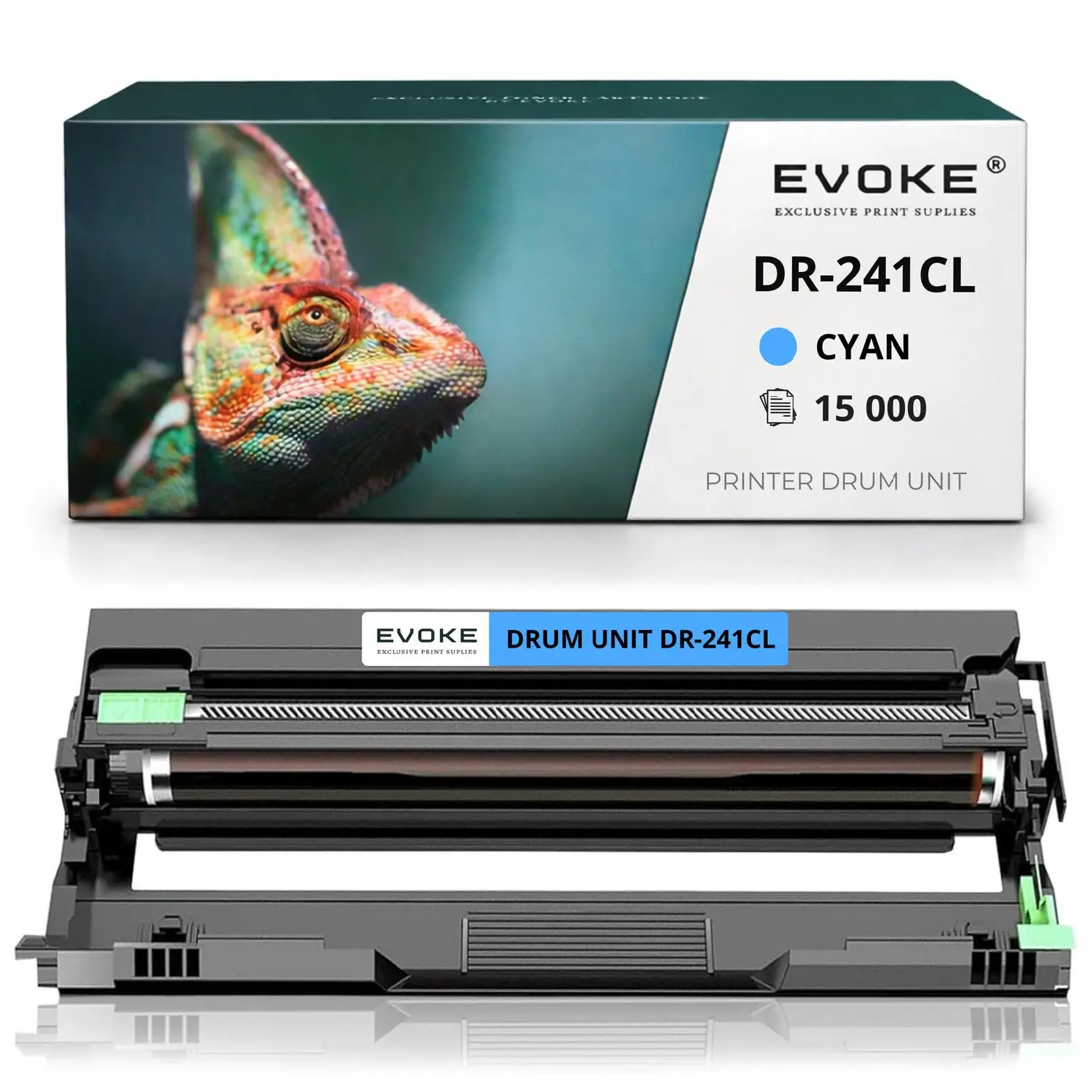 Evoke Compatibele Drum voor Brother Dr-241Cl Dr241Cl Cyaan 15000 Pagina's Hl-3140Cw 3150Cdw/3170Cdw Mfc-9140Cdn