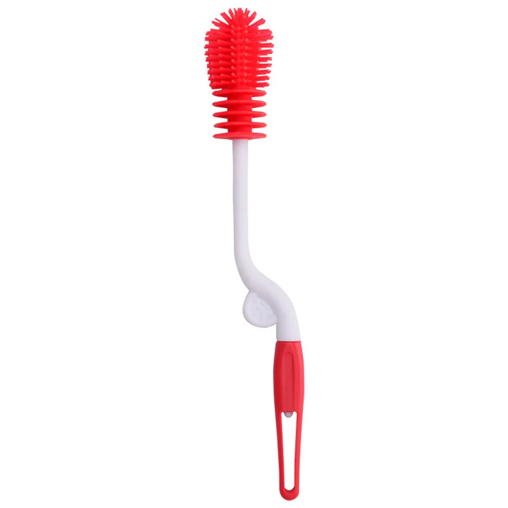 Silicone Bottle Brush Multifunction Rotating 360 Quick Dry Cleaning Brush for Bottles Pump Parts Cup Scrubbing Tool