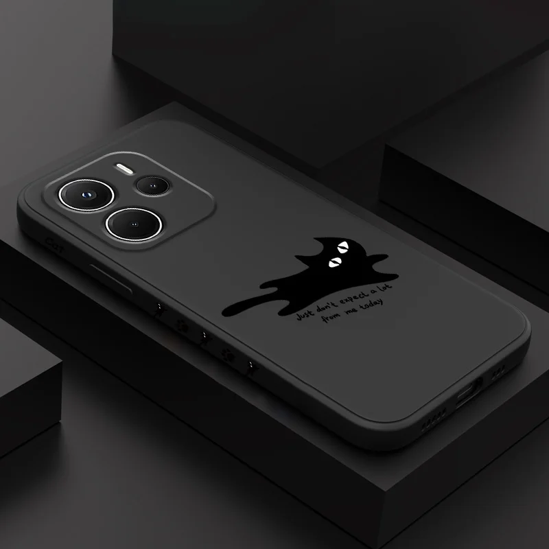 رمي القط قضية الهاتف ل Xiaomi Redmi ملاحظة 14 13 12 12S 11 11S 10 10S 9 9S 15 15C 14C برو زائد 4G 5G السائل غطاء سيليكون